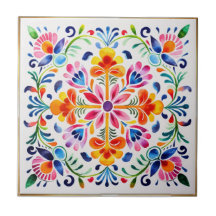 Mexikanska blommor Art Ceramic Tile