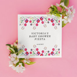 Mexikanska blommor Baby Shower Fiesta Pappersservett