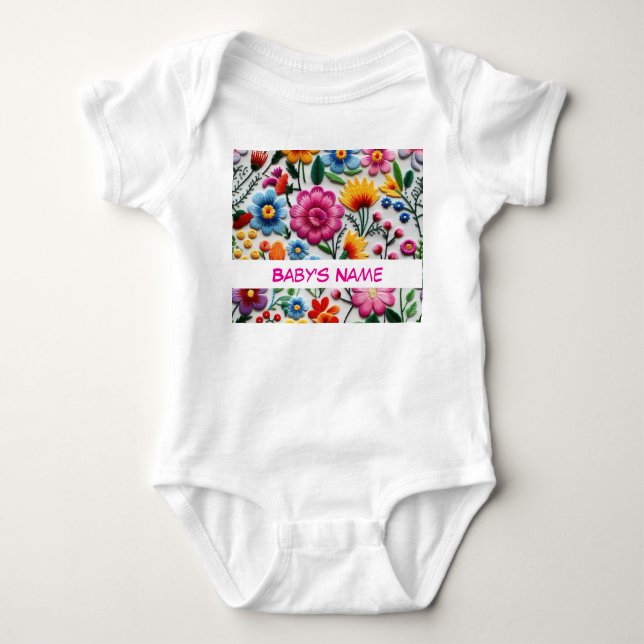 Mexikanska blommor Flicka Kläder T Shirt (Framsida)