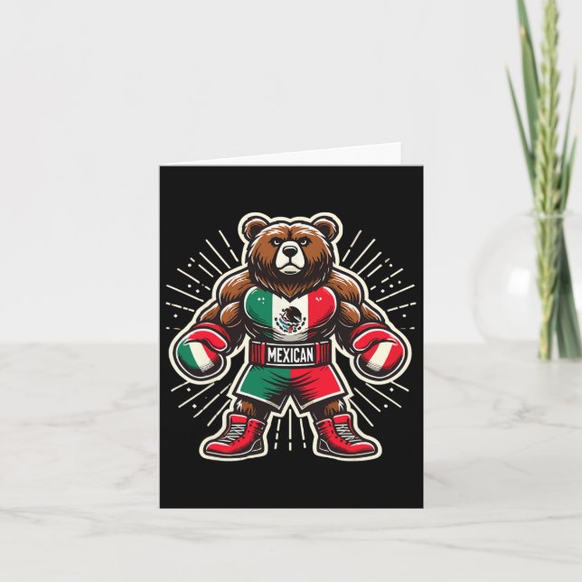Mexikanska boxing Bear Kort (Framsida)