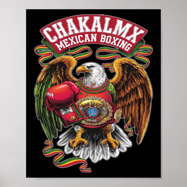 Mexikanska Boxing Eagle - Boxeo Mexiicano Poster (Framsidan)