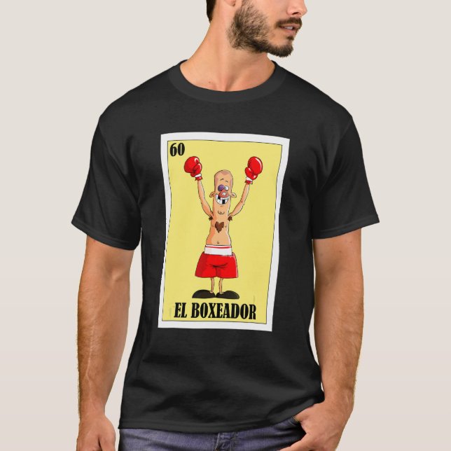 Mexikanska Boxing El Boxeador T Shirt (Framsida)