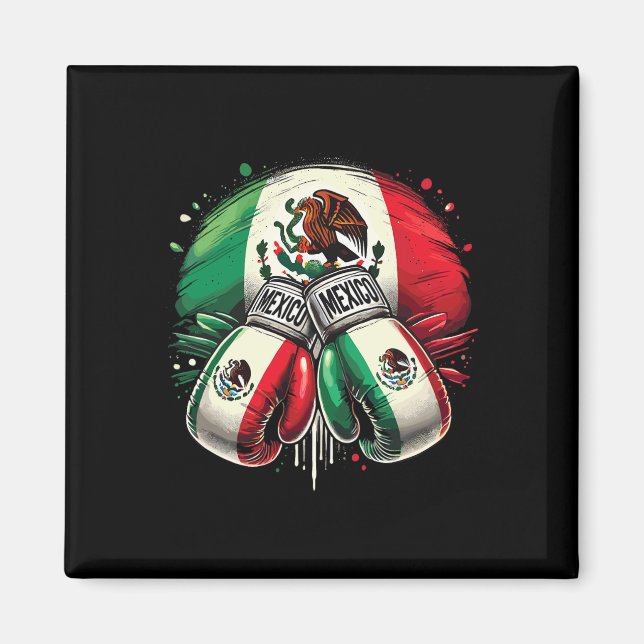 Mexikanska Boxing-Pridet Handskar sportdesign Magnet (Framsidan)