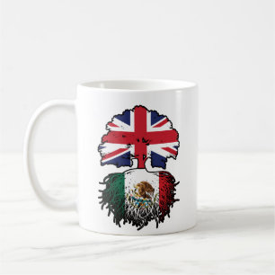Mexikanska, brittiska, Träd, Flagga Kaffemugg