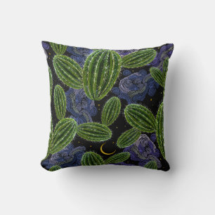 Mexikanska broderier: Cactus Nattsömlös. Kudde