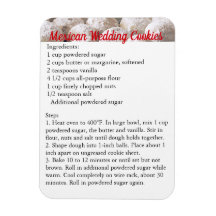 "Mexikanska Bröllop Cookies" Recipe Magnet Fridge