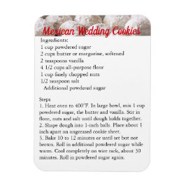 "Mexikanska Bröllop Cookies" Recipe Magnet Fridge