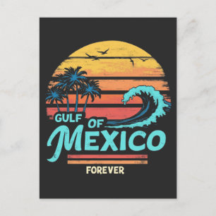 Mexikanska bukt i Mexiko Forever Vintage Beach Meddelande Vykort