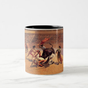 Mexikanska Bull Fighters (av Frederic Remington) Två-Tonad Mugg