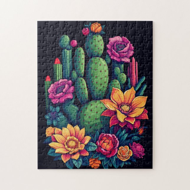 Mexikanska Cactus Jigszle Puzzle Pussel (Vertikal)