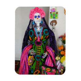 Mexikanska Catrina Sugar Skull för Day of the dead Magnet