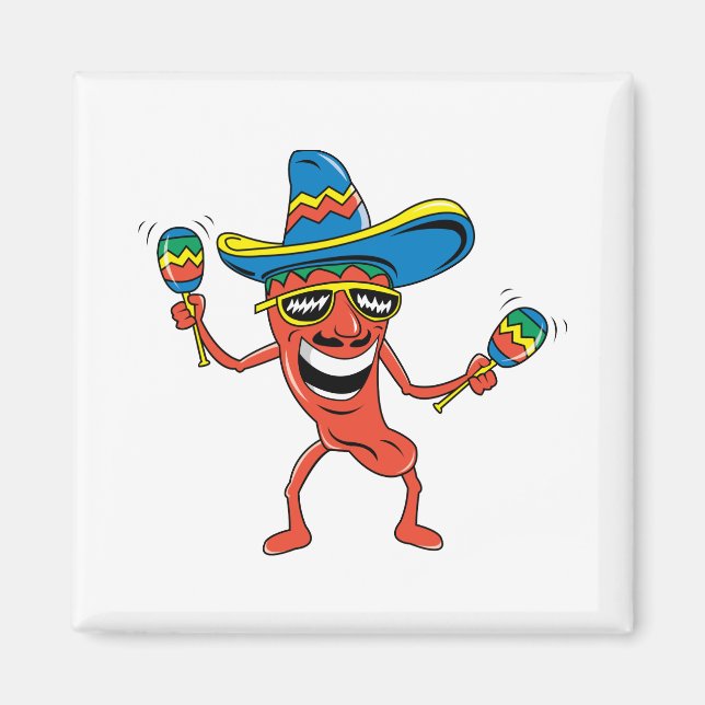 Mexikanska Chili Pepper Magnet (Framsidan)