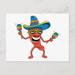 Mexikanska Chili Pepper Vykort