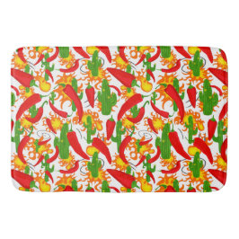 Mexikanska chillier och flamman badrumsmatta