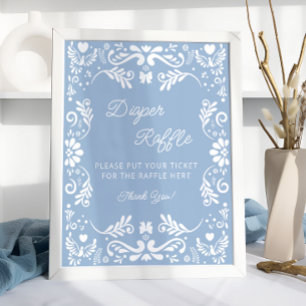 Mexikanska Cielito Lindo Baby Shower Raffle Poster