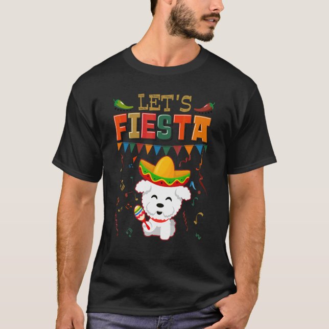 Mexikanska Cinco De Mayo Fiesta Låt oss Fiesta Bic T Shirt (Framsida)