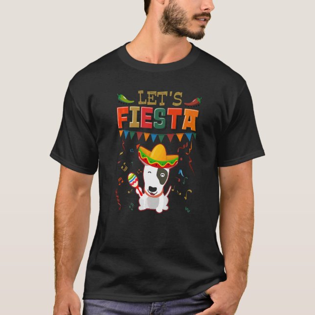 Mexikanska Cinco De Mayo Fiesta Låt oss Fiesta Bul T Shirt (Framsida)
