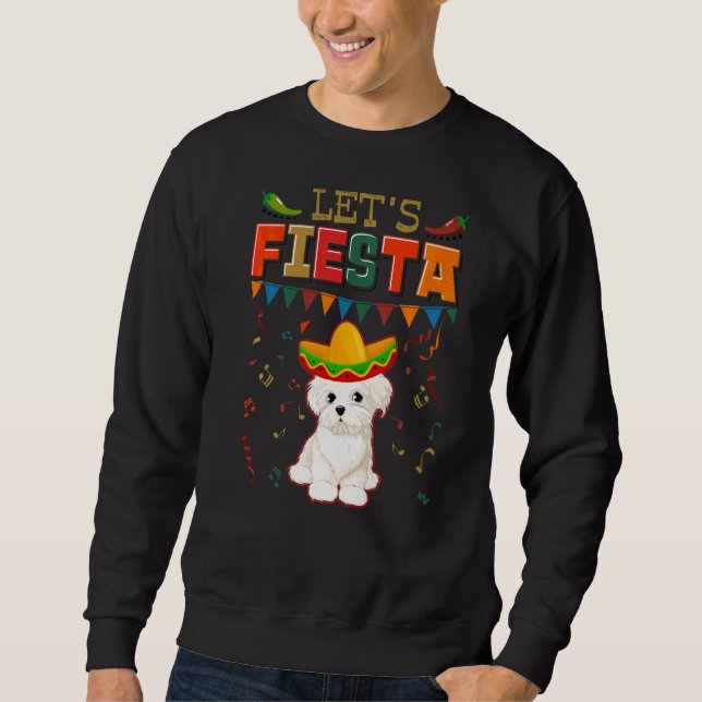 Mexikanska Cinco De Mayo Fiesta Låt oss Fiesta mal Lång Ärmad Tröja (Framsida)