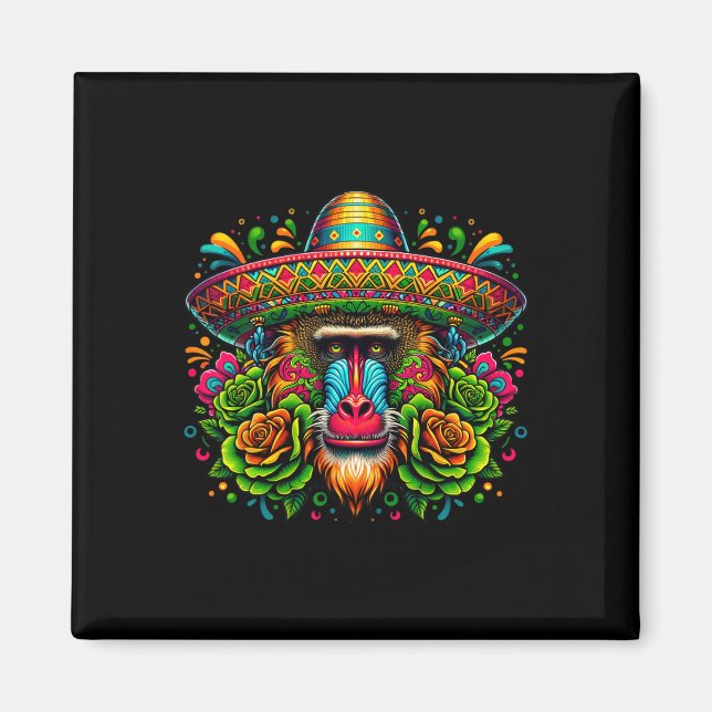 Mexikanska Cinco De Mayo Låt oss Fiesta Party Babo Magnet (Framsidan)
