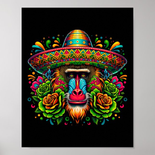 Mexikanska Cinco De Mayo Låt oss Fiesta Party Babo Poster (Framsidan)