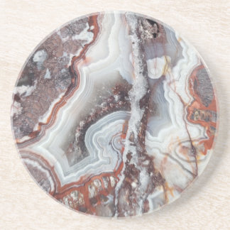 Mexikanska Crazy Snöre Agate Sandstone Underlägg