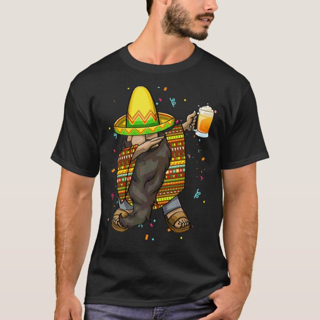 Mexikanska dabbing Gnome Cinco De Mayo Sombrero Be T Shirt (Framsida)