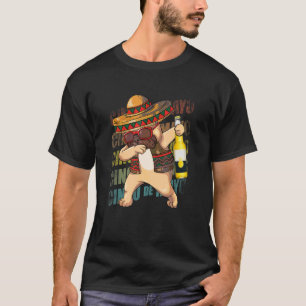 Mexikanska dabbing Pug Hund Cinco De Mayo Poncho S T Shirt