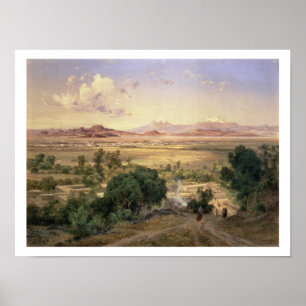 Mexikanska dalen från Tacubays lågvattenområde Poster