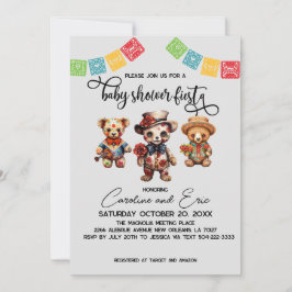 Mexikanska Day of the dead babyShower Fiesta Inbjudningar