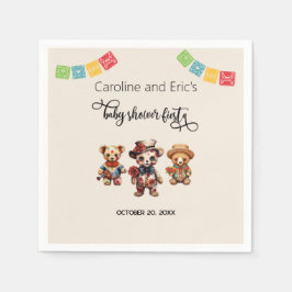 Mexikanska Day of the dead babyShower Fiesta Pappersservett