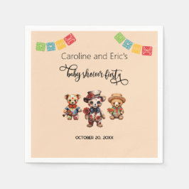 Mexikanska Day of the dead babyShower Fiesta Pappersservett