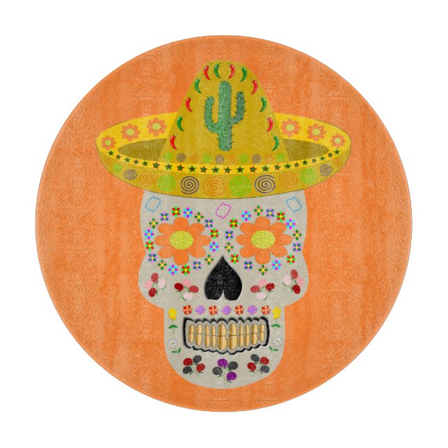 Mexikanska Day of the dead Skull (Framsidan)