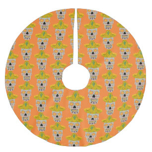 Mexikanska Day of the dead Skull Julgransmatta Borstad Polyester