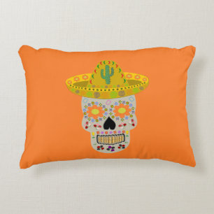 Mexikanska Day of the dead Skull Prydnadskudde