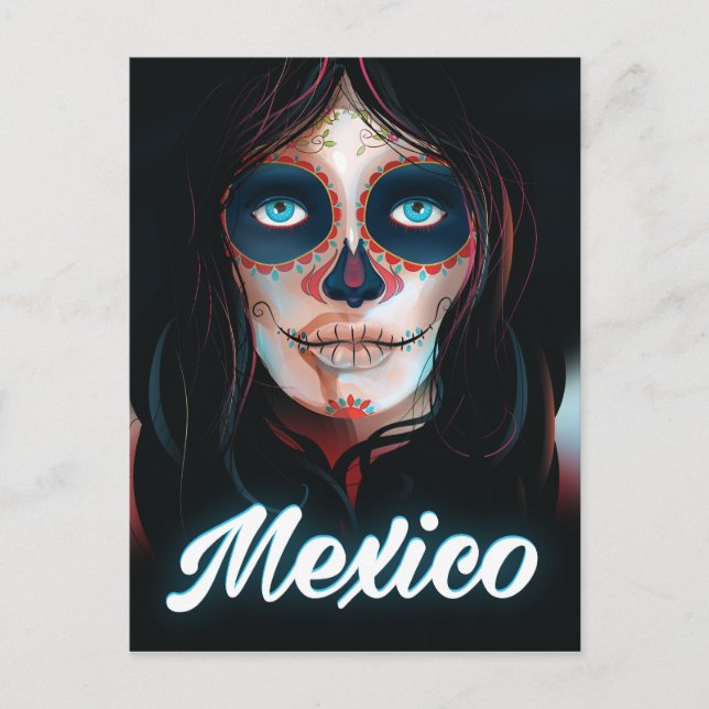 Mexikanska Day of the dead Vacation poster Vykort (Framsida)