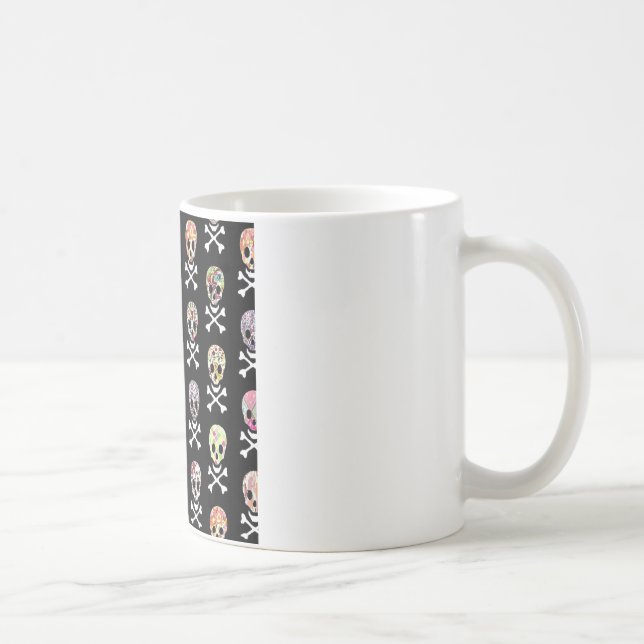 Mexikanska Dödsdagens Kalle Skull Korsben Kaffemugg (Höger)