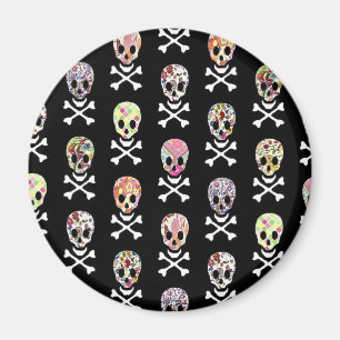 Mexikanska Dödsdagens Kalle Skull Korsben Magnet