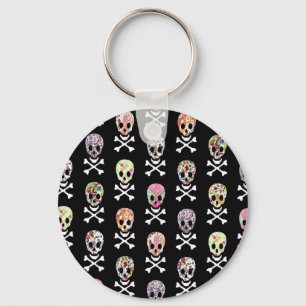 Mexikanska Dödsdagens Kalle Skull Korsben Nyckelring