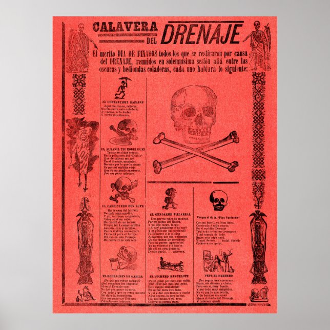 Mexikanska Döskallar Poster (Framsidan)