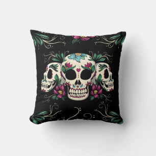Mexikanska Döskallarna Sugar Dekorativ kudde