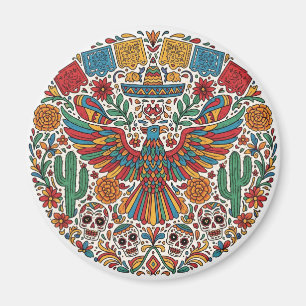 Mexikanska Eagle och Döskallar Magnet