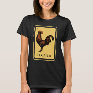 Mexikanska El Gallo Bingo Card-spelets traditionel T Shirt
