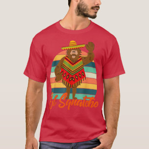 Mexikanska El Squatcho Bigfoot Sasquatch T Shirt