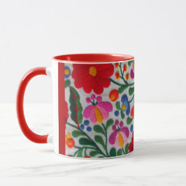 Mexikanska Embroidery-bildkaffe Mugg Tea Kopp