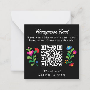 Mexikanska Embroidery Honeymoon-fonden Anteckningskort