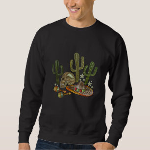 Mexikanska Embroidery Lång Ärmad Tröja
