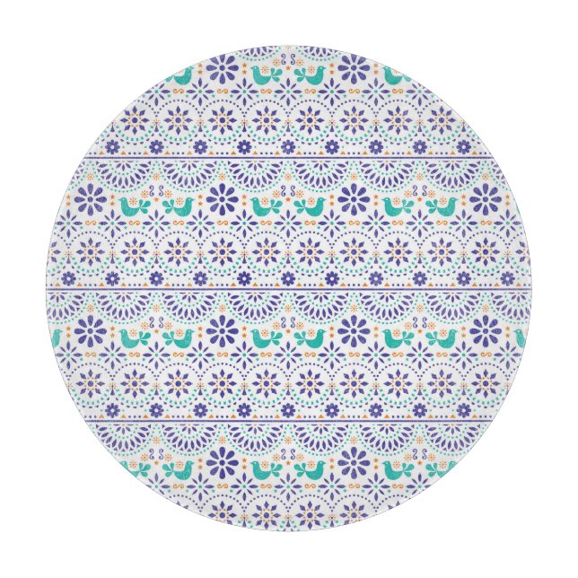 Mexikanska fågelplattans folkart Mönster (Framsidan)