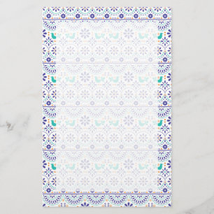 Mexikanska fågelplattans folkart Mönster Brevpapper