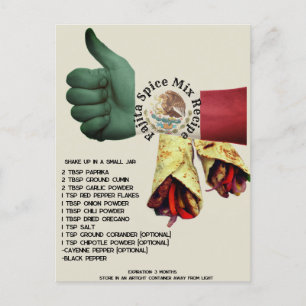 Mexikanska Fajita Spice Mix Recipe vykort