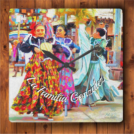 Mexikanska familjefestival Dancers 2549 Fyrkantig Klocka